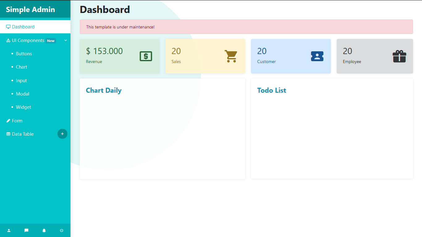 Github Machmudeffendisimple Admin Template Admin Build With